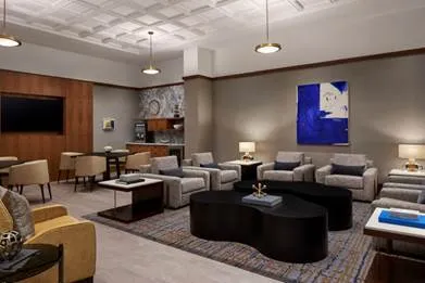 a view of staircase with wooden floor and a potted plant