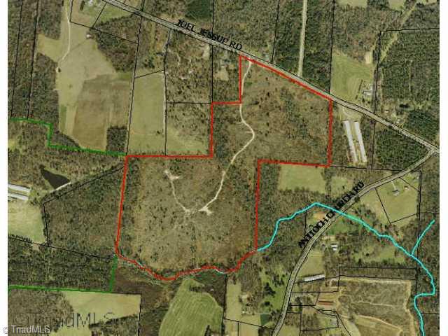 0 Joel Jessup Road Randleman, NC 27317 - Photo 1 of 1 Exterior Front. Ariel View of land, notice road leading to top of knoll