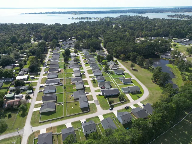 an aerial view of houses