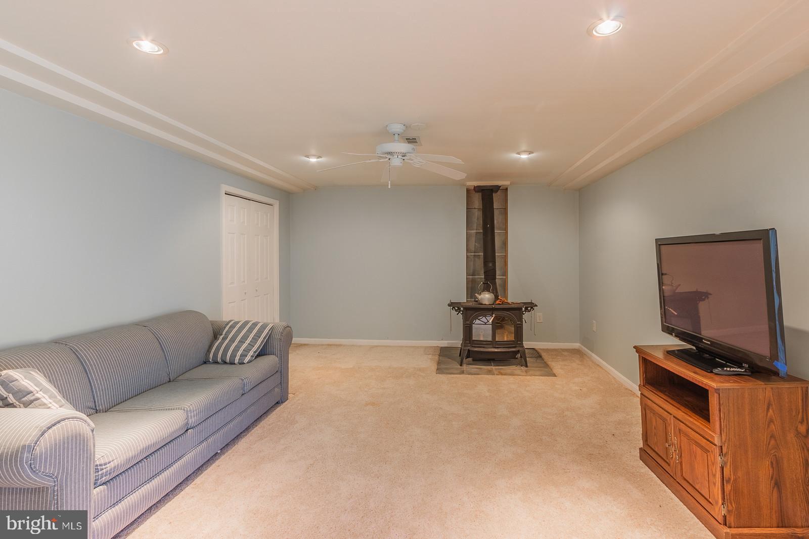 1544 Truslow Road Fredericksburg, VA 22406 - Photo 43 of 60 Basement Family Room with Wood Stove