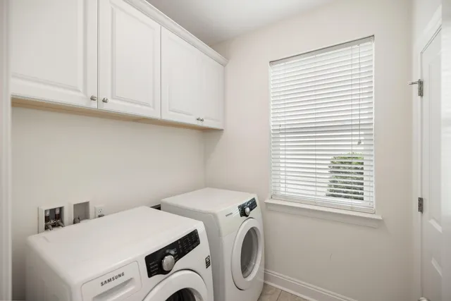 a view of a lake with a city