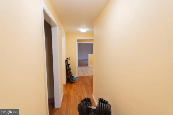a view of a room with stairs
