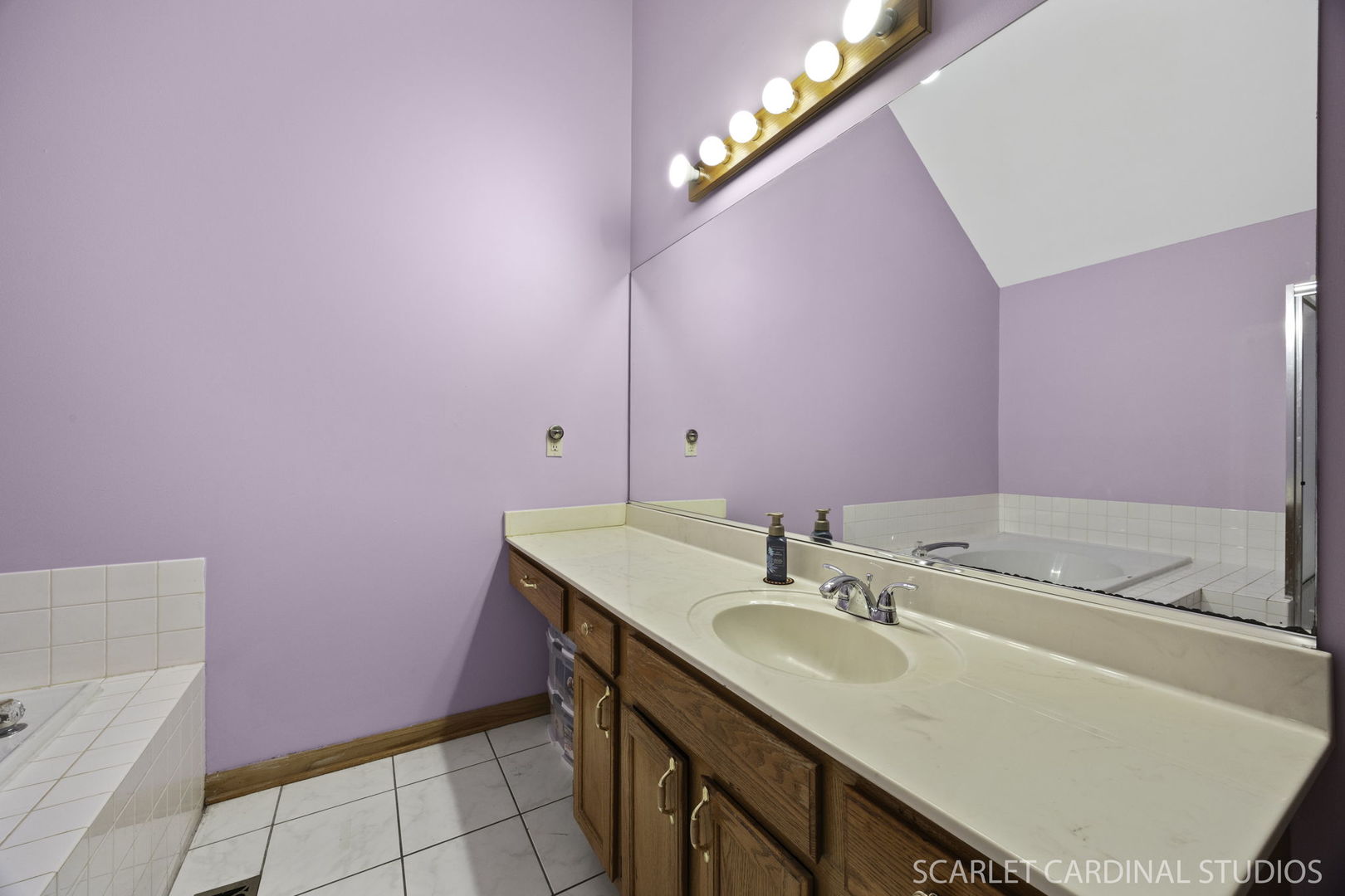 3100 Compton Road Aurora, IL 60504 - Photo 16 of 27 a bathroom with a granite countertop sink and a mirror