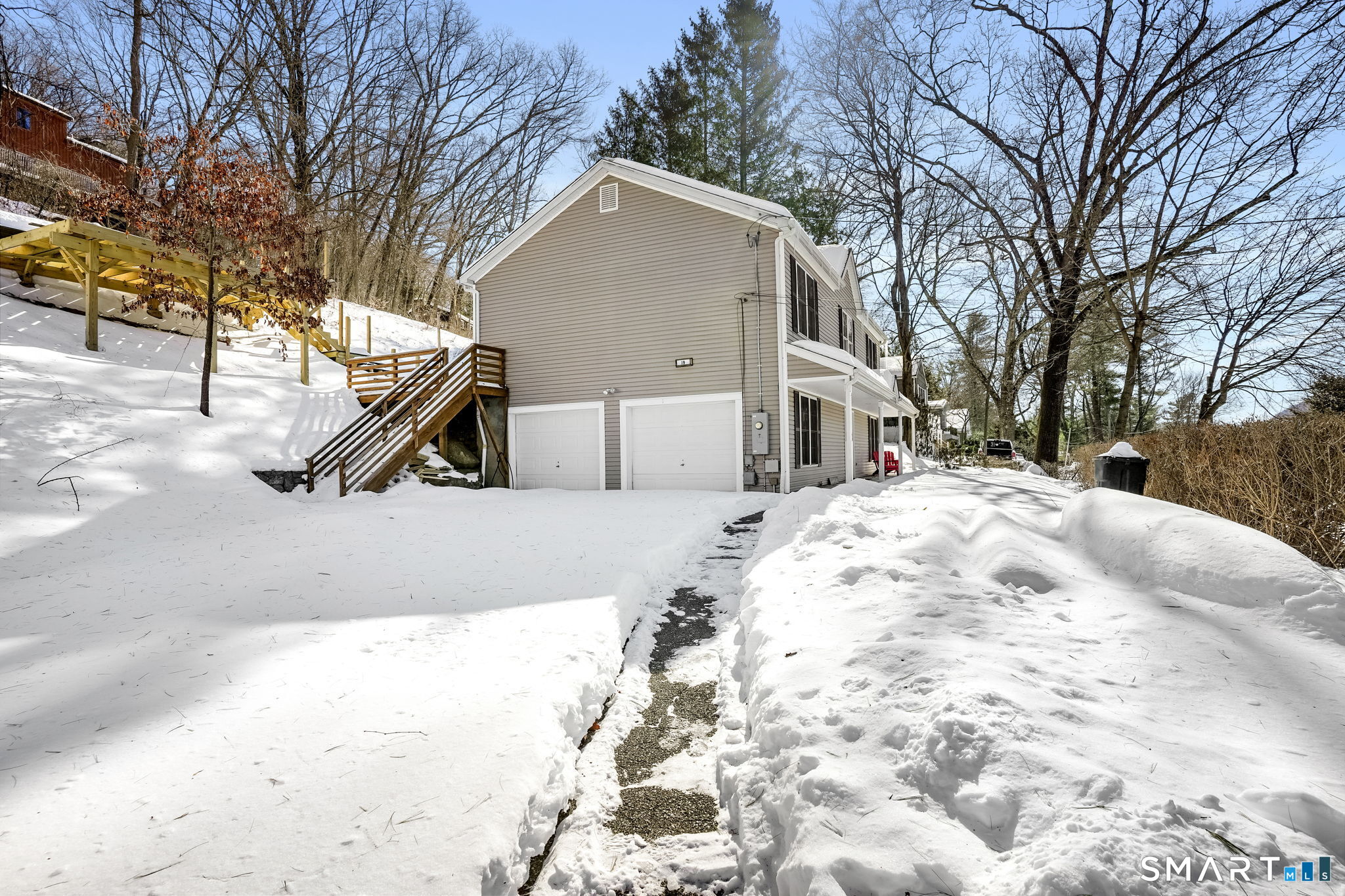 19 Candlewood Springs Road New Milford, CT 06776 - Photo 40 of 40 a view of large house with a yard covered in snow