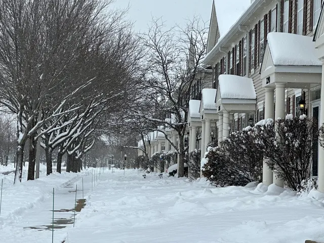 a view of a street with a building