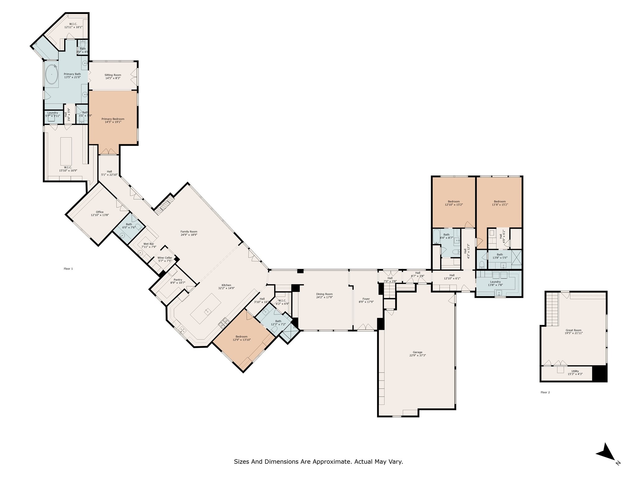 24803 Pearl Crest Lane Spring, TX 77389 - Photo 50 of 50 Full Floor Plan. *Sizes and dimensions are approximate*