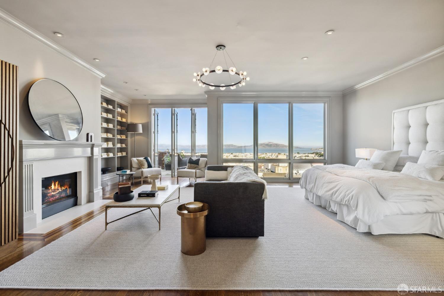 2480 Broadway San Francisco, CA 94115 - Photo 23 of 70 a living room with furniture large window and a fireplace