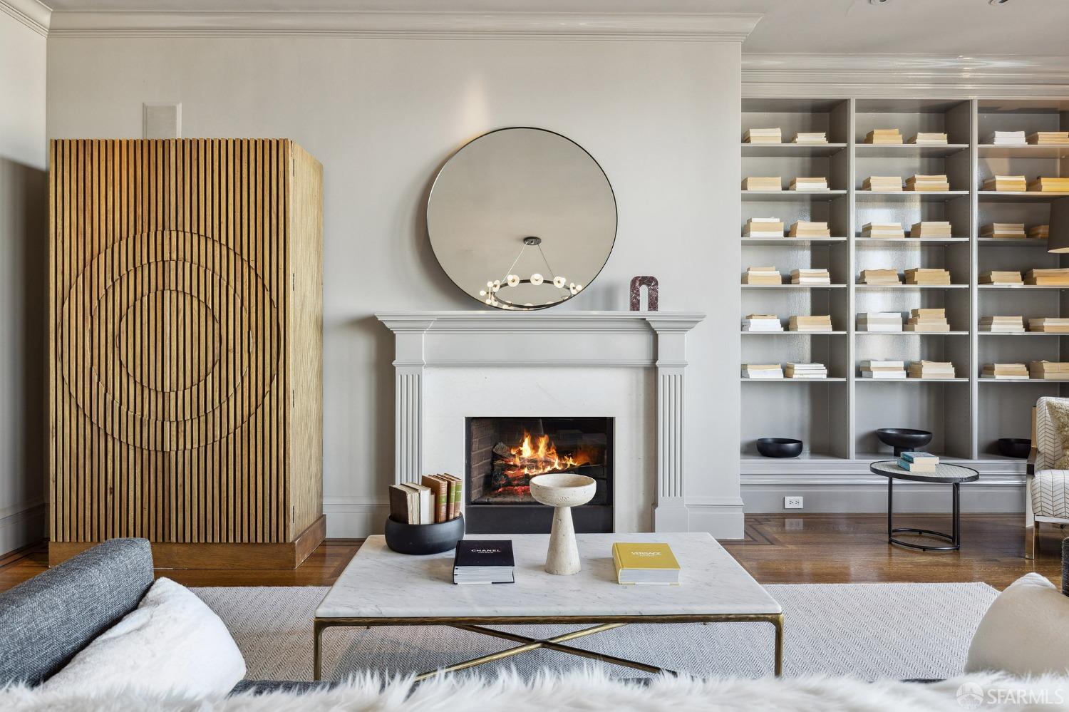 2480 Broadway San Francisco, CA 94115 - Photo 27 of 70 a living room with furniture and a fireplace