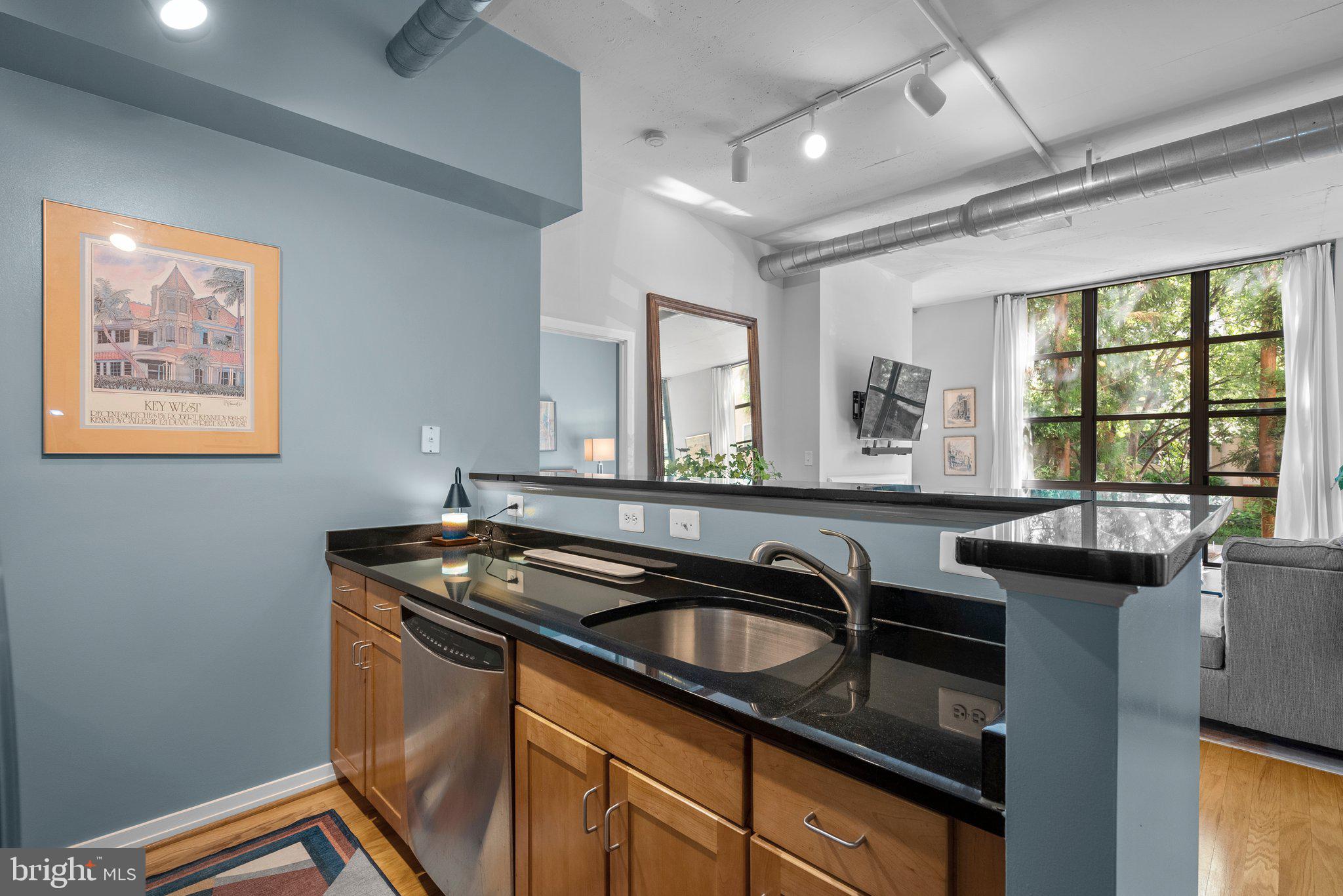 2020 12th Street Northwest, Unit 108 Washington, DC 20009 - Photo 13 of 35 Open galley Kitchen-granite counters