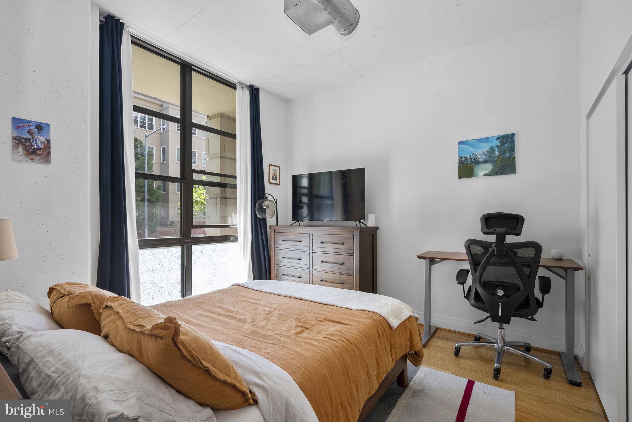 2020 12th Street Northwest, Unit 108 Washington, DC 20009 - Photo 22 of 35 2nd Bedroom with wall of windows
