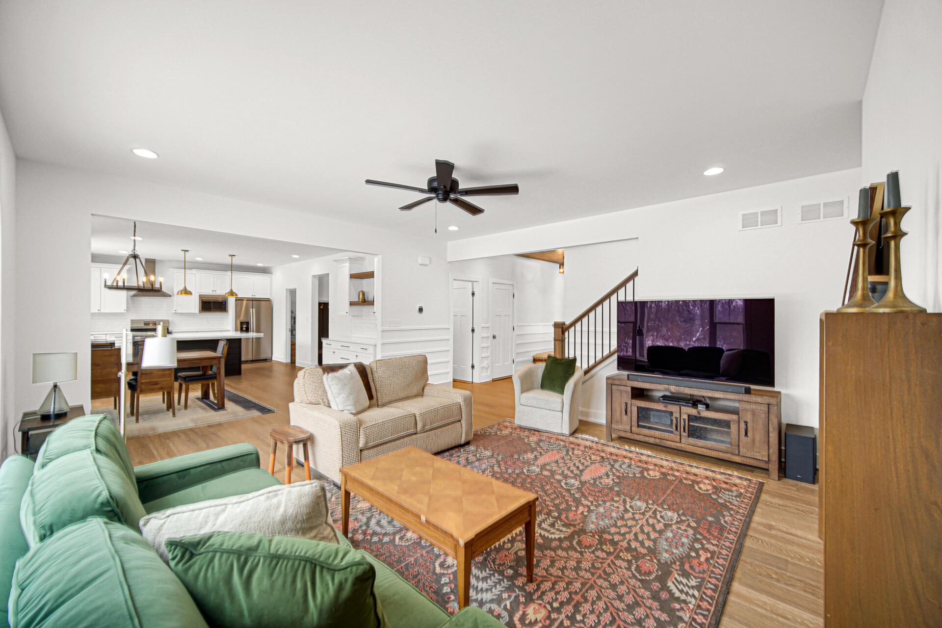 1079 Kleven Lane Crown Point, IN 46307 - Photo 17 of 37 a living room with furniture and a flat screen tv