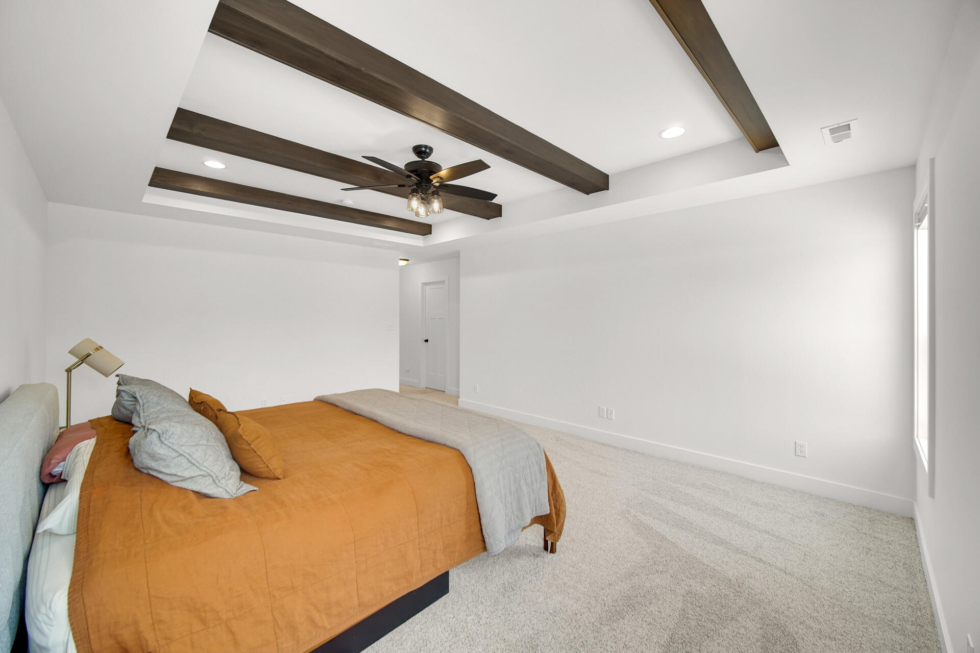 1079 Kleven Lane Crown Point, IN 46307 - Photo 20 of 37 a bedroom with a bed and a ceiling fan