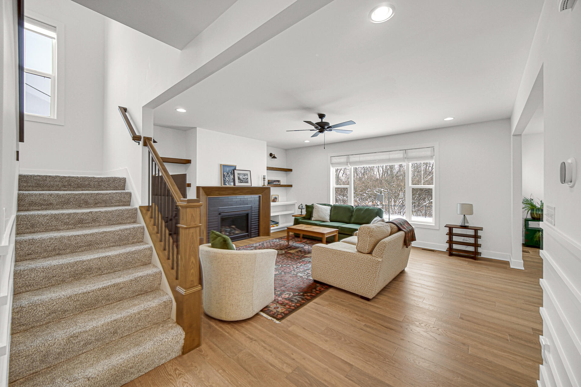 1079 Kleven Lane Crown Point, IN 46307 - Photo 6 of 37 a living room with furniture and a fireplace