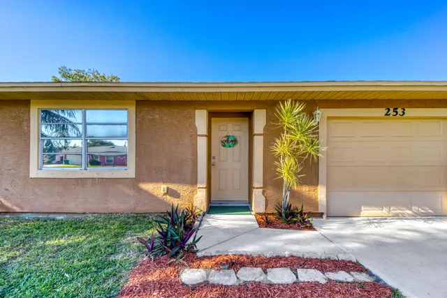 a front view of a house