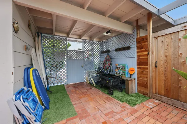 a room with furniture and a table