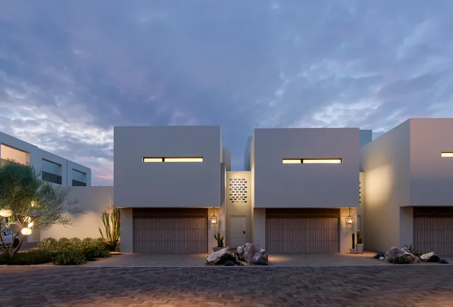 a view of a house with a street