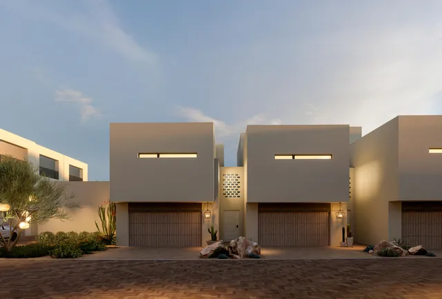 a view of a house with a street