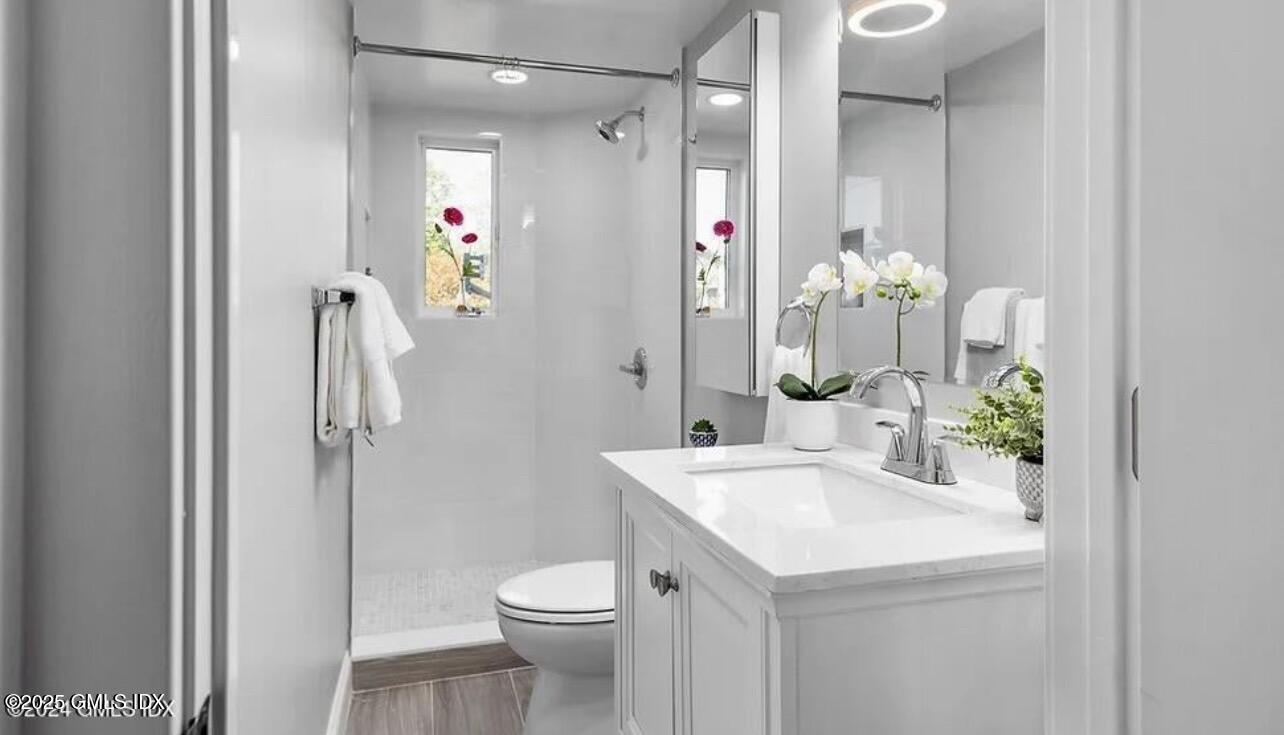 168 North Water Street, Unit 2L Greenwich, CT 06830 - Photo 5 of 11 a bathroom with a sink a toilet and shower