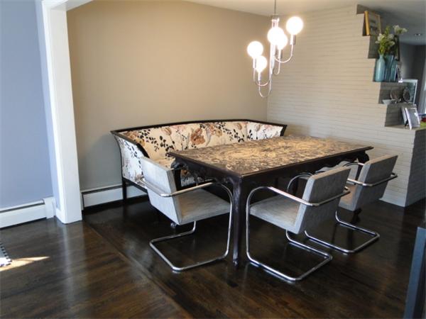 107 Elinor Road Newton, MA 02461 - Photo 6 of 16 a view of a dining room with furniture and wooden floor