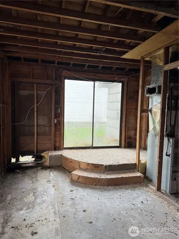 a view of a backyard of a house