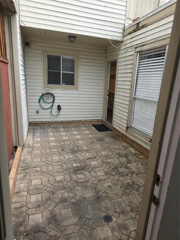 a view of a backyard of a house