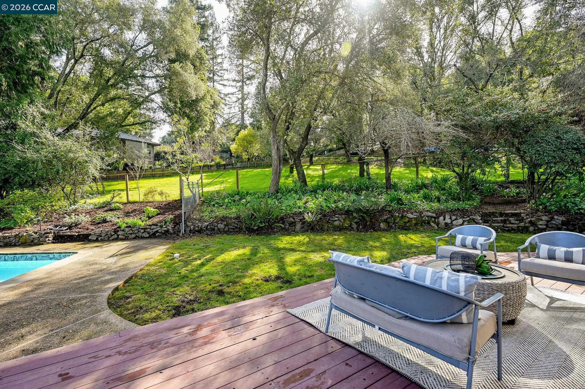 700 Miner Road Orinda, CA 94563 - Photo 28 of 37 a garden view with a seating space