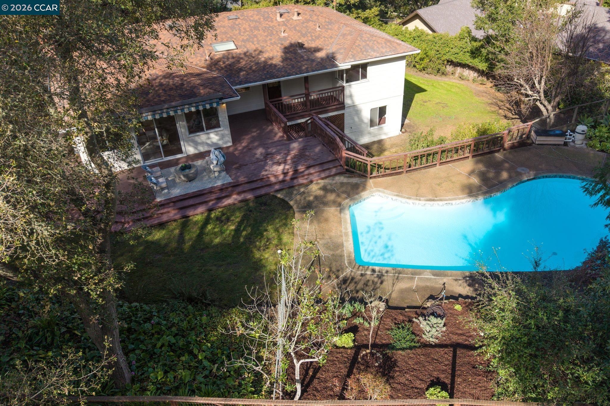700 Miner Road Orinda, CA 94563 - Photo 33 of 37 an aerial view of a house with a yard