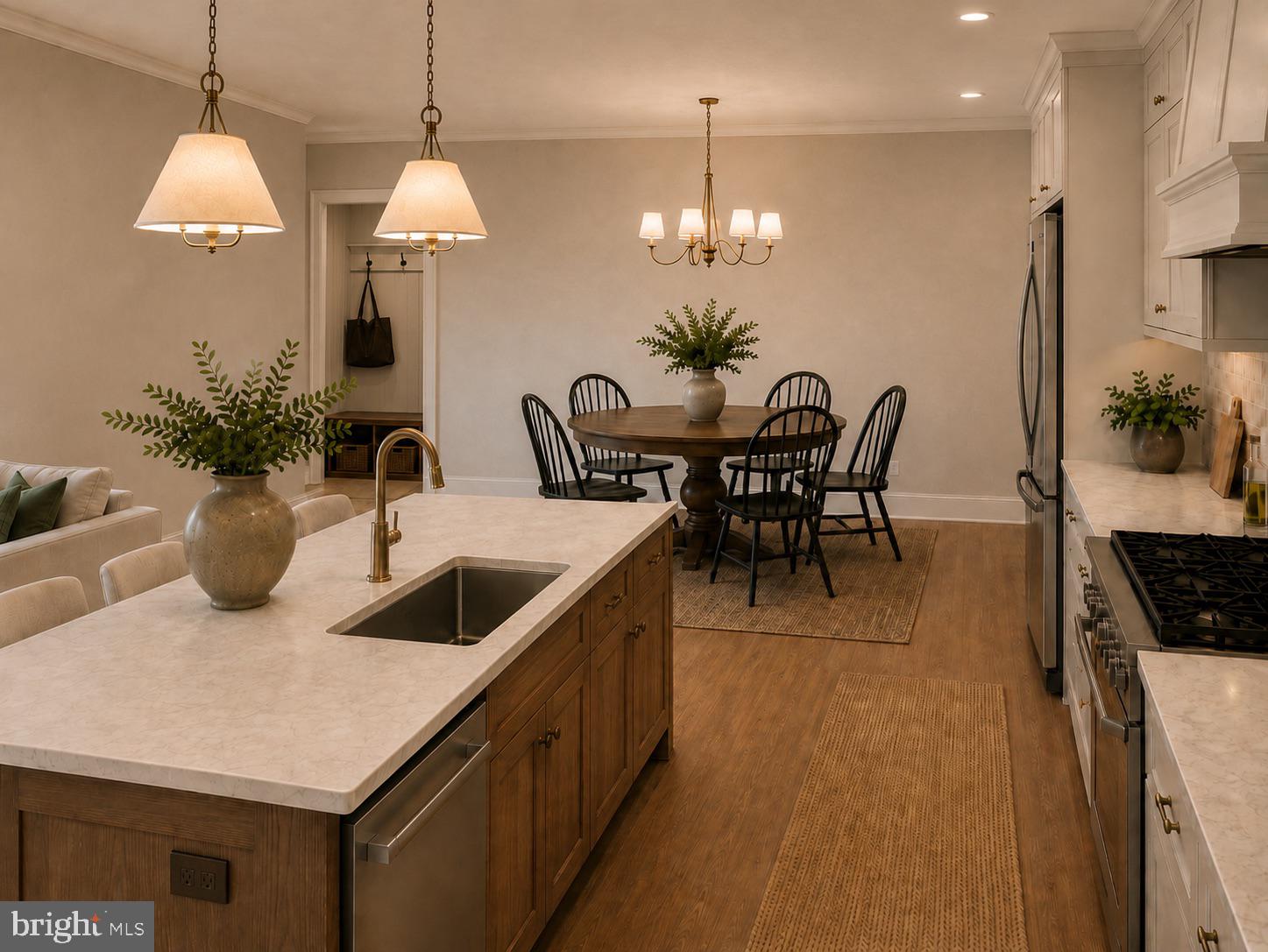 4702 Banner Street Hyattsville, MD 20781 - Photo 4 of 20 a view of a dining room with furniture and chandelier