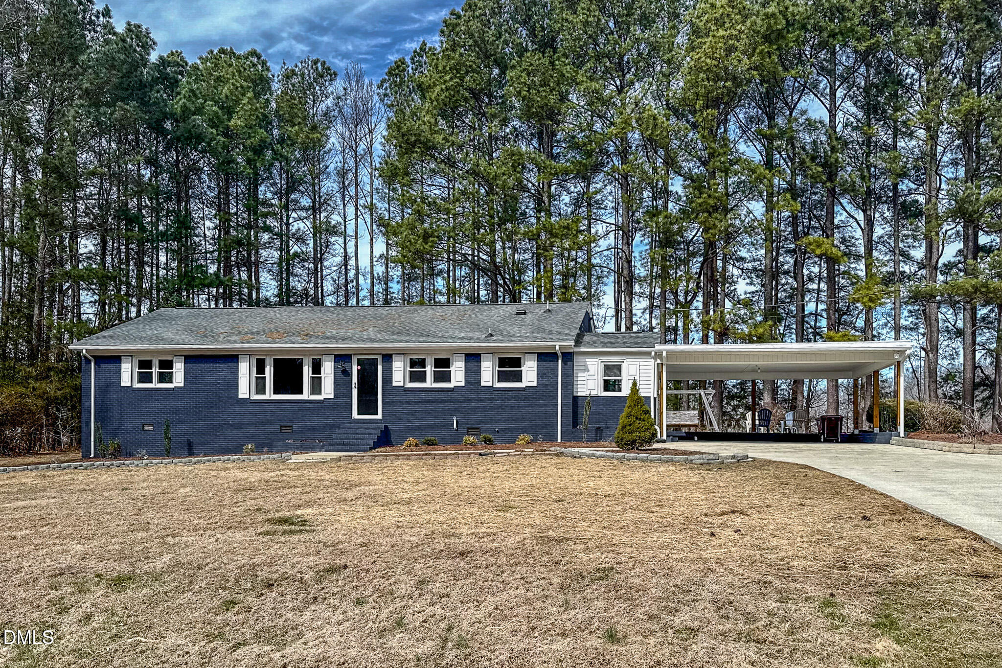 844 Holeman Ashley Road Timberlake, NC 27583 - Photo 58 of 58 front view of a house with a yard