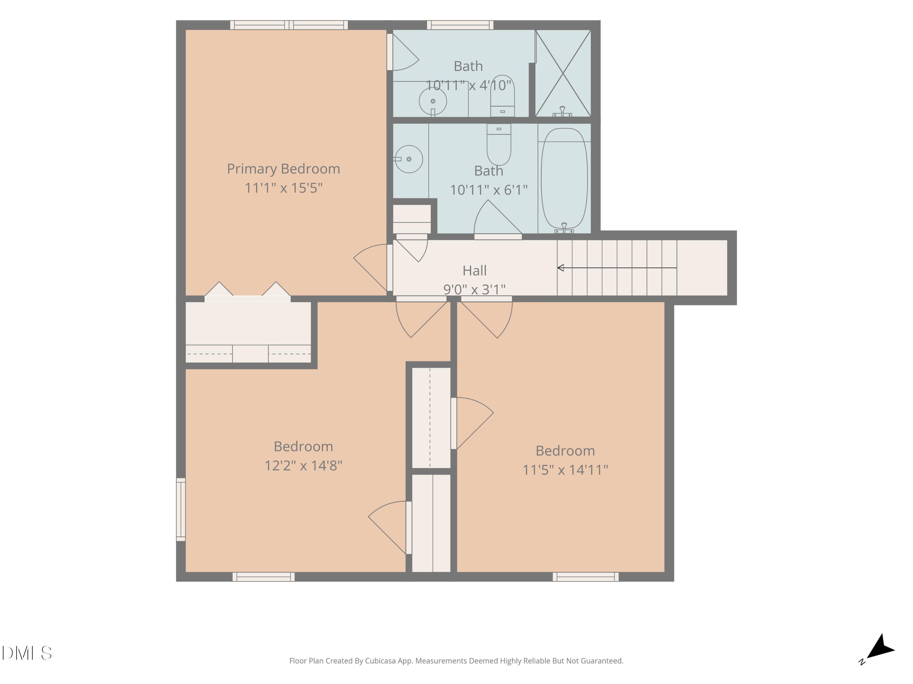 4904 Brookhurst Place Raleigh, NC 27609 - Photo 63 of 63 Second floor plan
