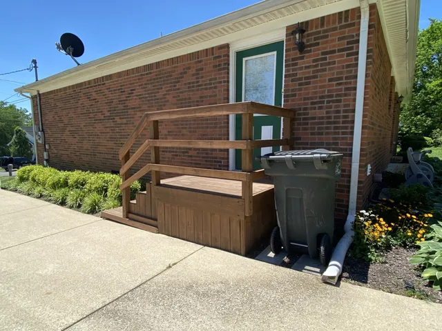 a front view of a house with entryway