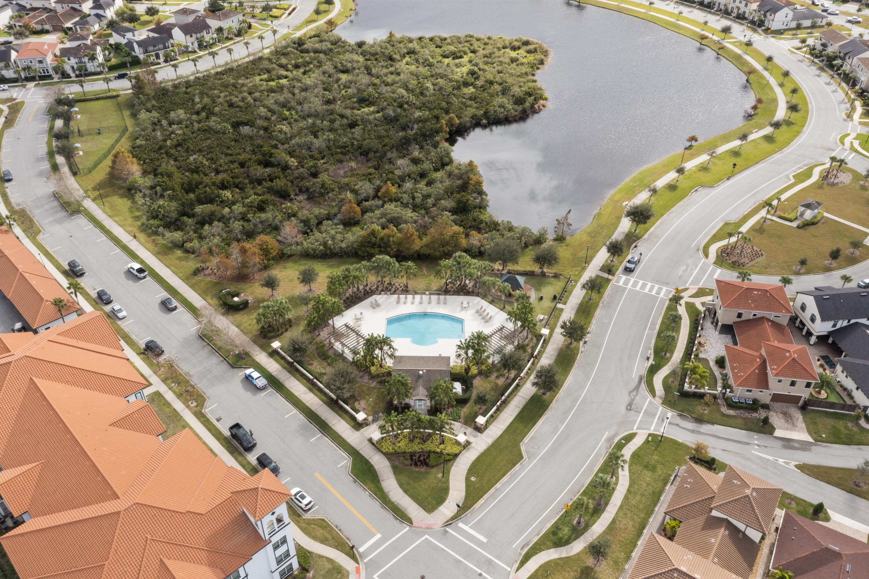 7065 Primavera Lane Melbourne, FL 32940 - Photo 39 of 40 an aerial view of a swimming pool