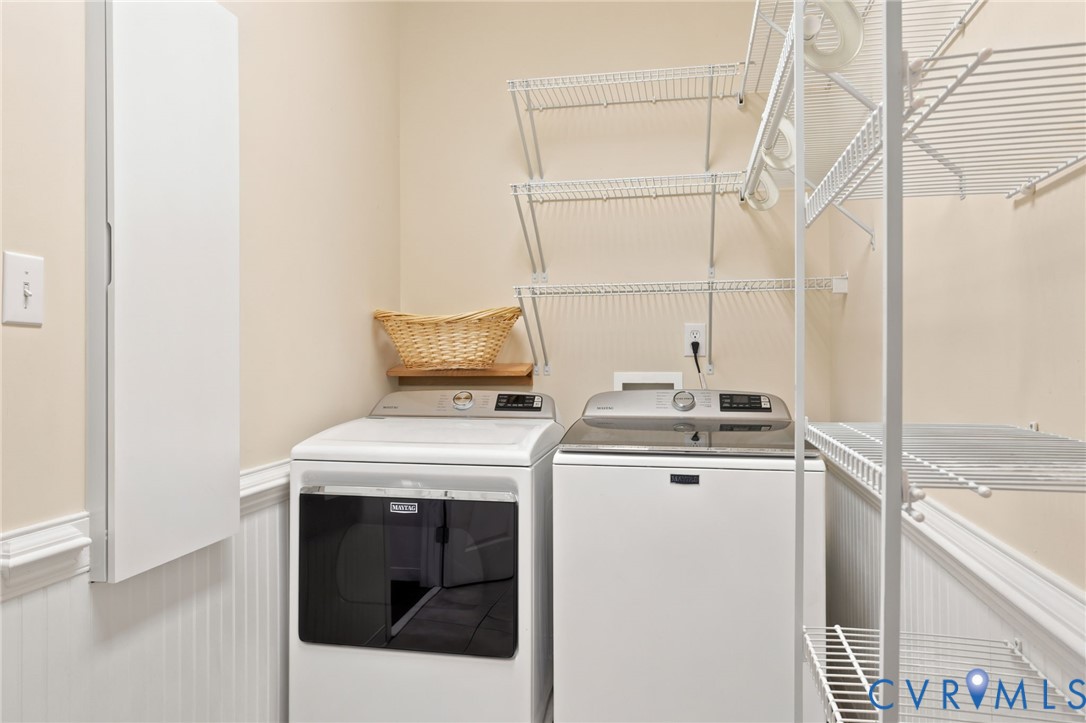 4701 Regal Oaks Road Glen Allen, VA 23059 - Photo 29 of 60 a utility room with dryer and washer