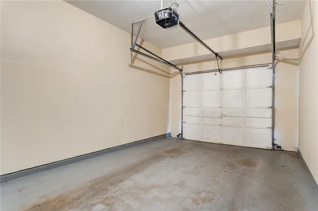 an empty room with closet