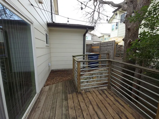 a view of deck and wooden floor