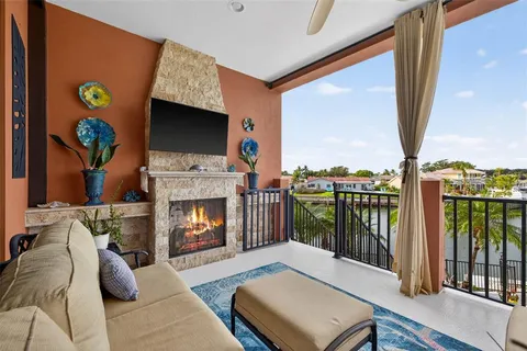 a view of a chairs and table on the terrace
