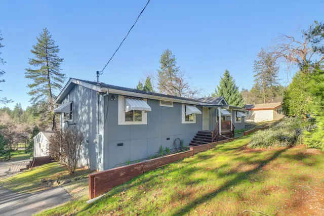 a backyard of a house