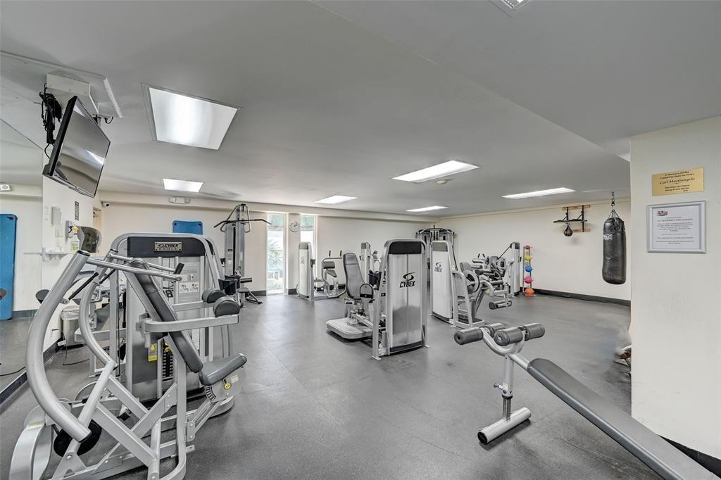 111 Briny Avenue, Unit 2307 Pompano Beach, FL 33062 - Photo 33 of 47 a view of a room with gym equipment