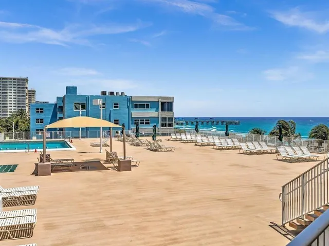 a row of palm trees and a park on a road