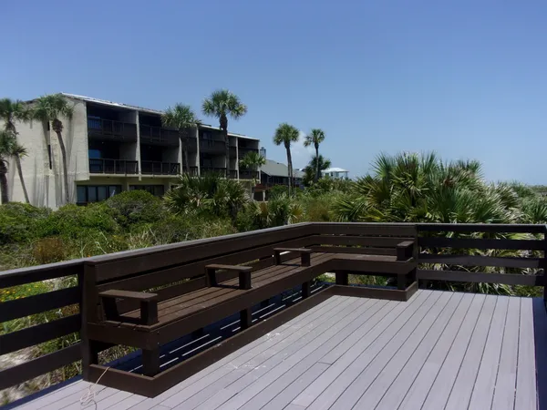 a view of a balcony