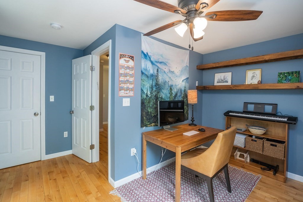 4 Highland Road Williamsburg, MA 01096 - Photo 28 of 42 a workspace with furniture and wooden floor