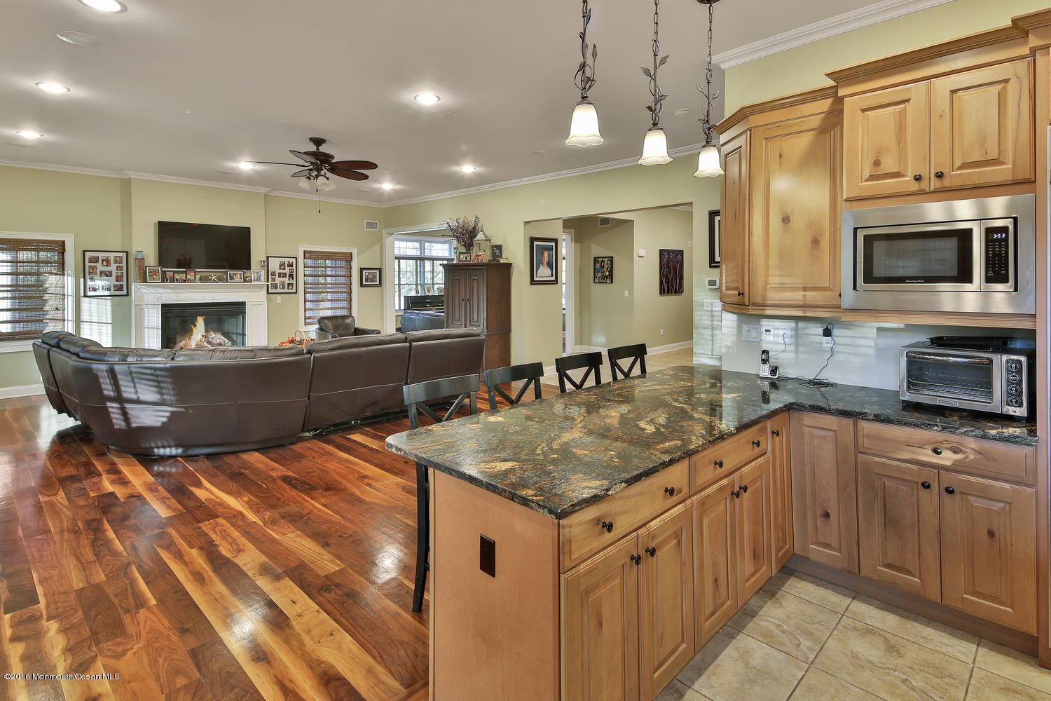 Kitchen Opens to Family Room