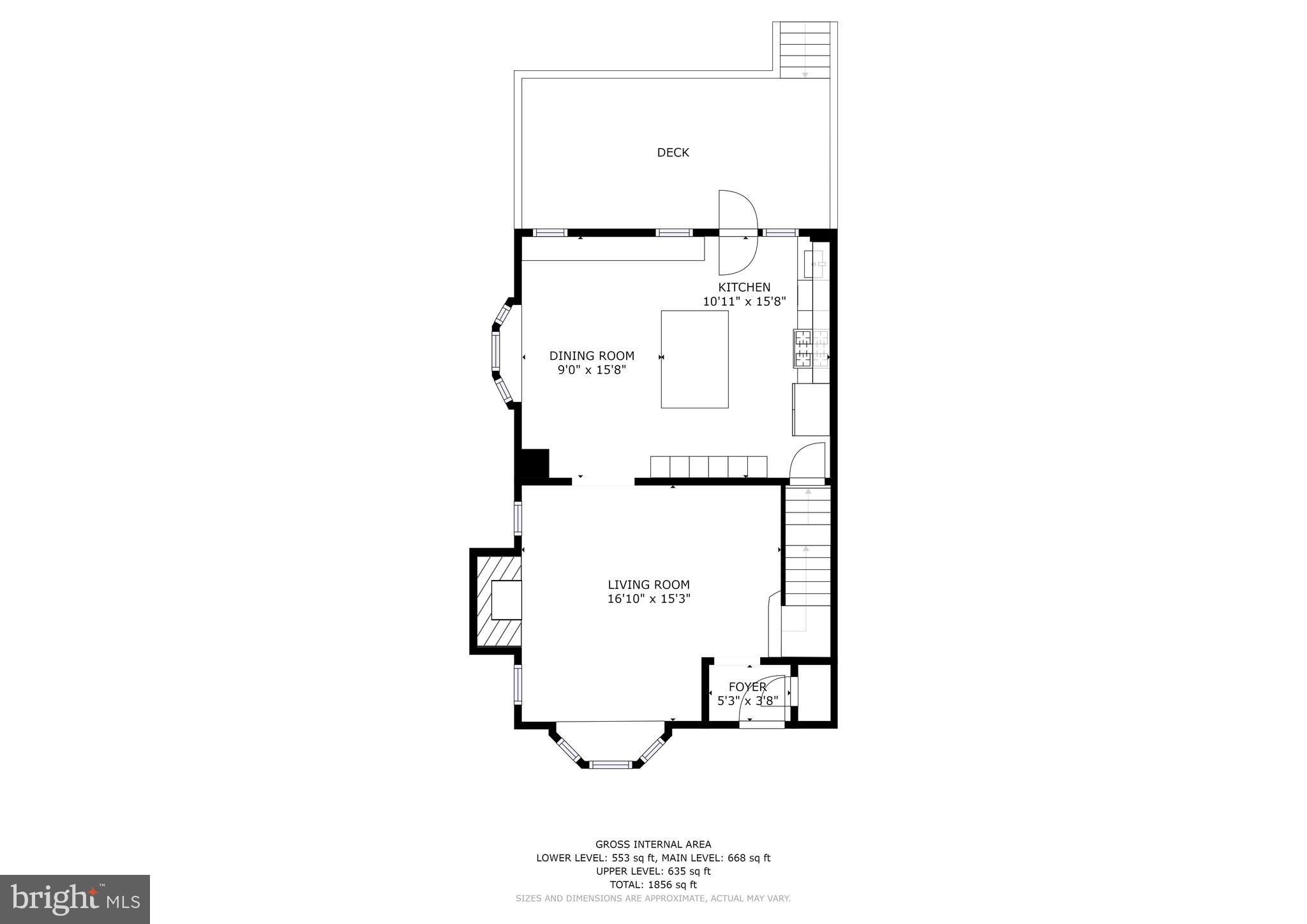 214 Blenheim Road Baltimore, MD 21212 - Photo 26 of 29 Main Level Floor Plan