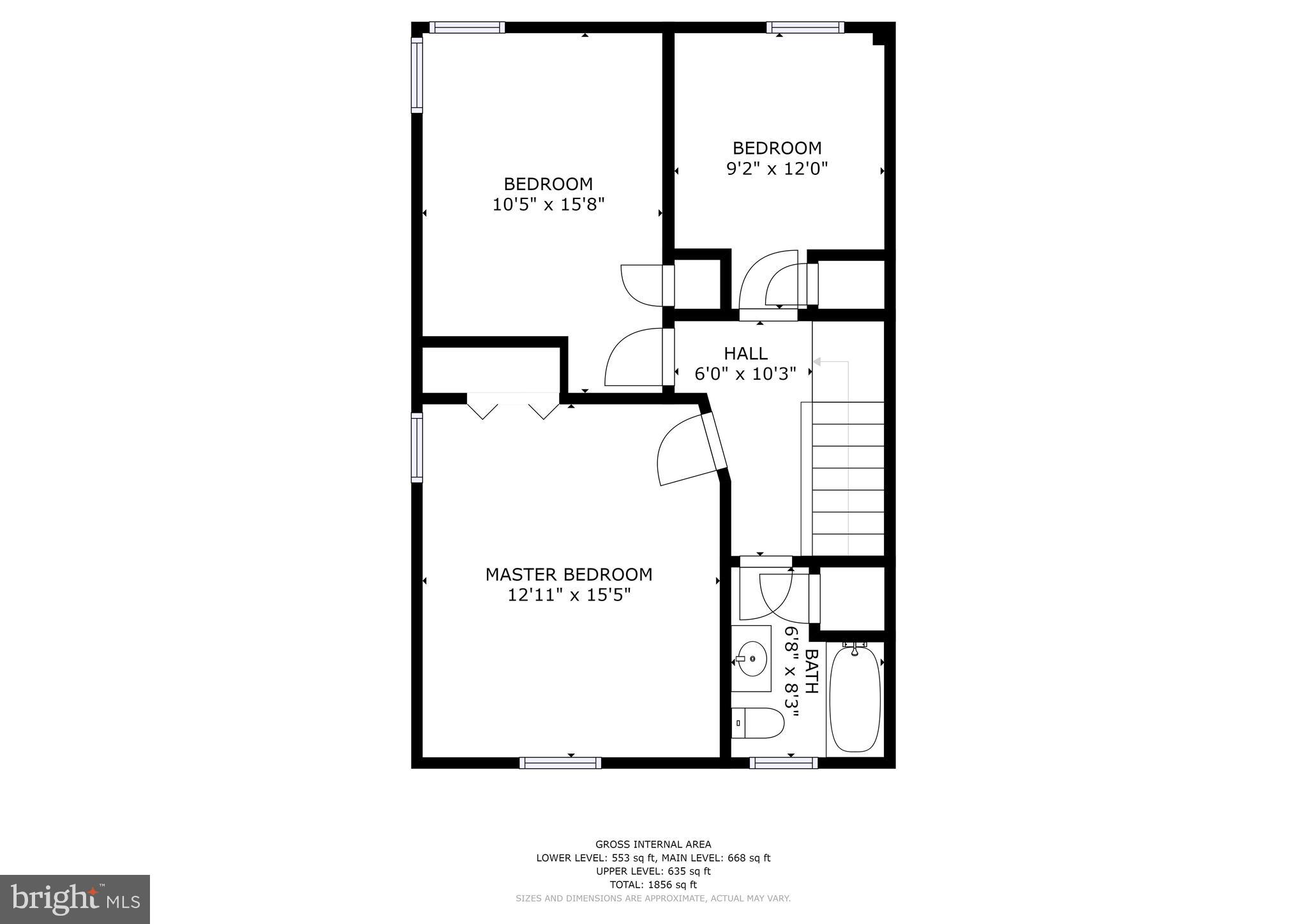 214 Blenheim Road Baltimore, MD 21212 - Photo 27 of 29 Upper Level Floor Plan