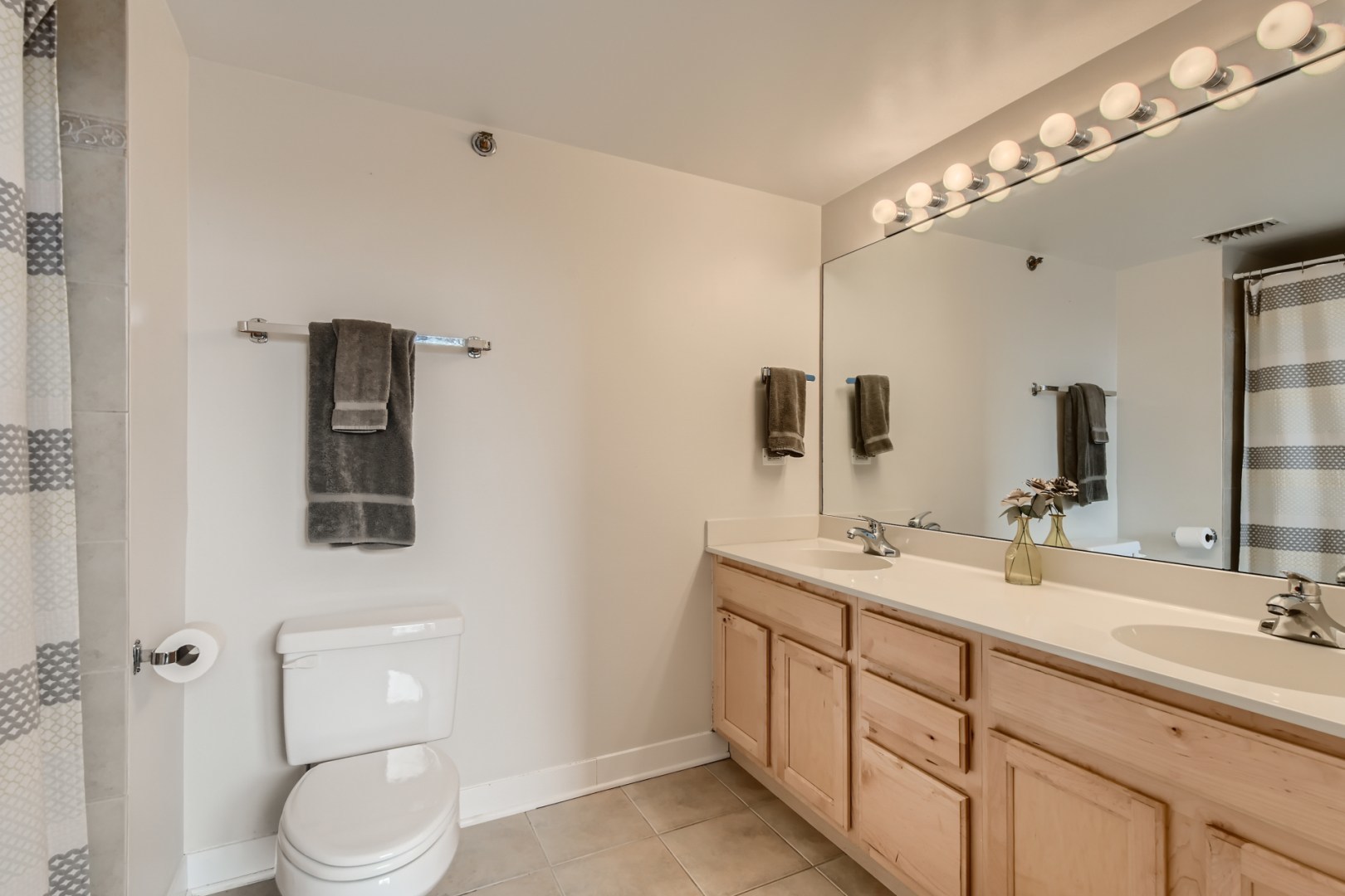 1 South Leavitt Street, Unit 307 Chicago, IL 60612 - Photo 15 of 23 a bathroom with a toilet sink and mirror