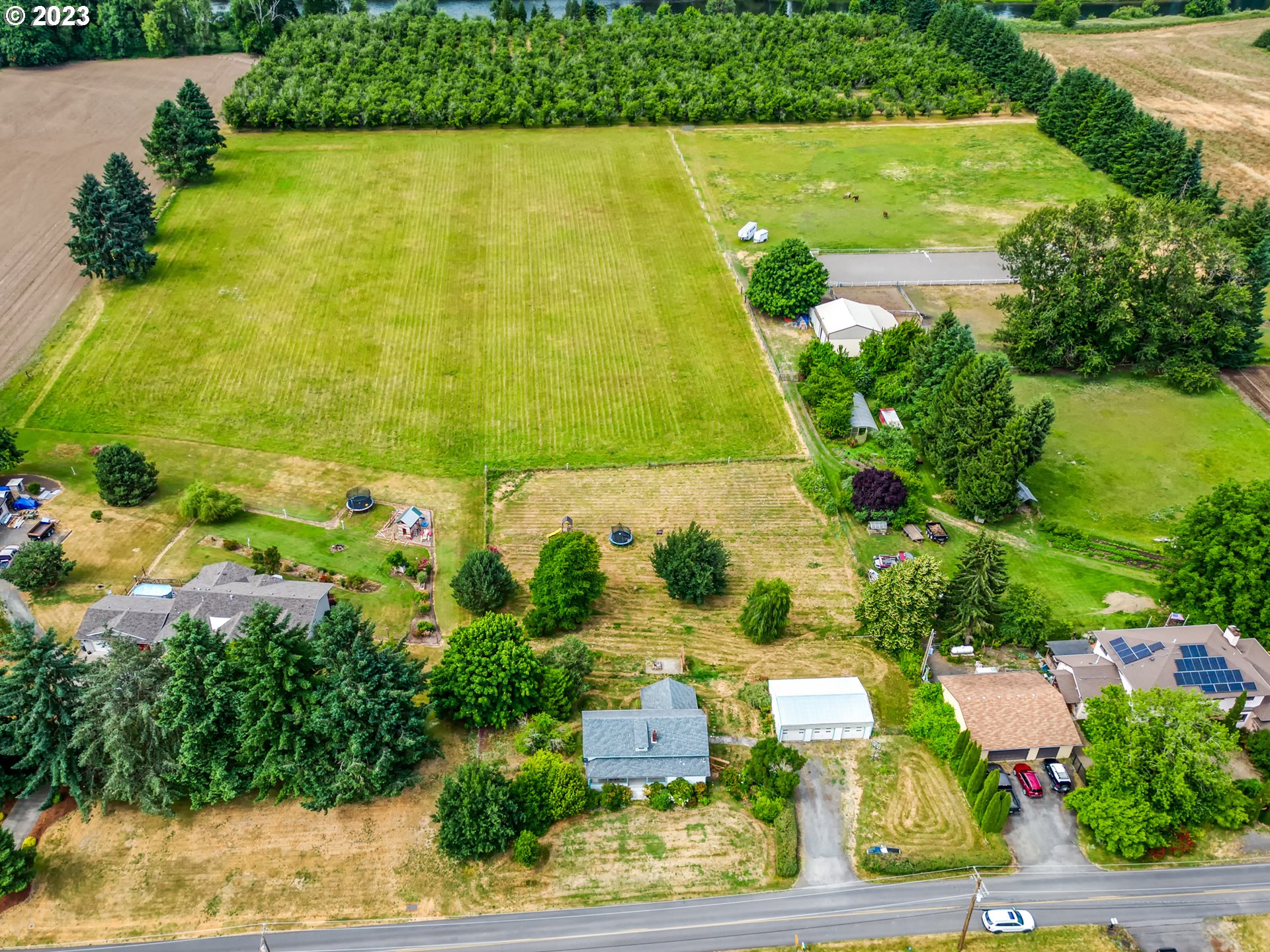 2640 Hayden Bridge Road Springfield, OR 97477 - Photo 45 of 46 an aerial view of residential houses with yard
