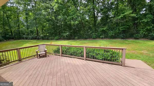 a view of park with wooden floor