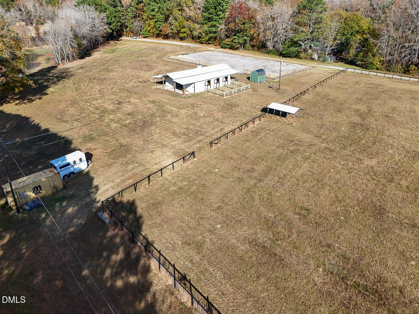9637 Earpsboro Chamblee Road Zebulon, NC 27597 - Photo 28 of 42 a view of a dry court with trees