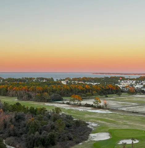 a view of city with ocean
