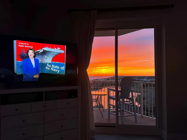a view of a room with furniture